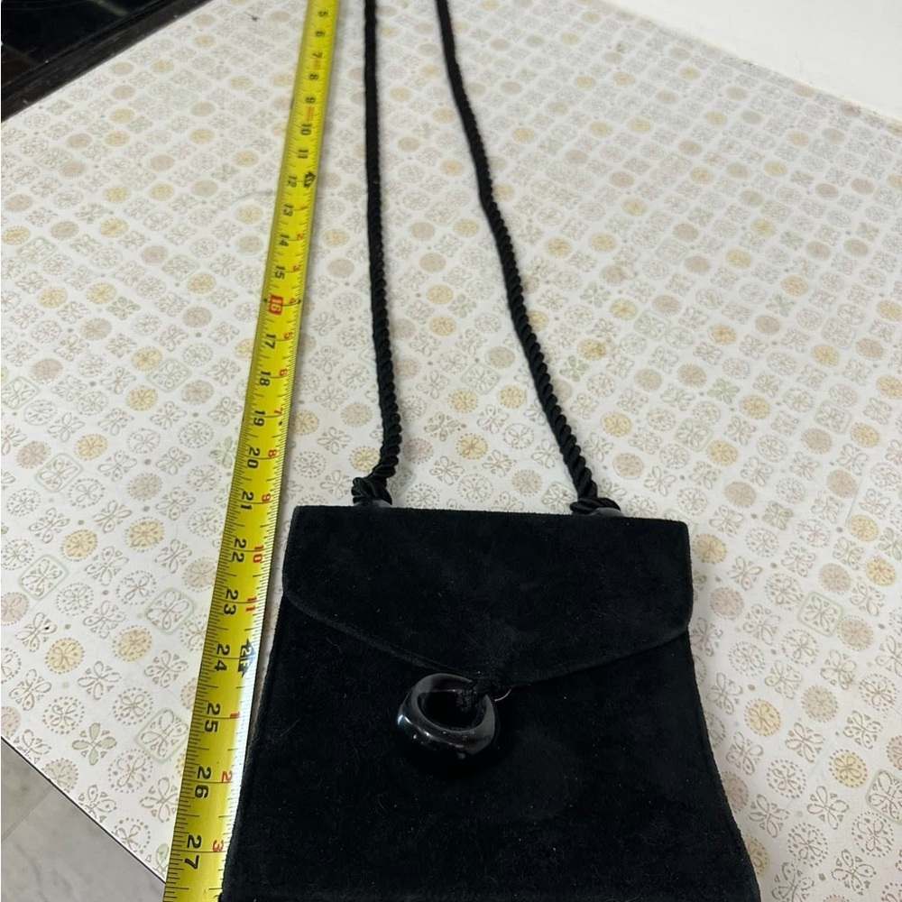 Elegant Black Suede Shoulder Bag